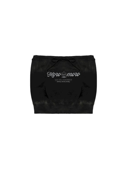 Drawstring Badge Printing Tie Bandage Tank Top【s0000008654】