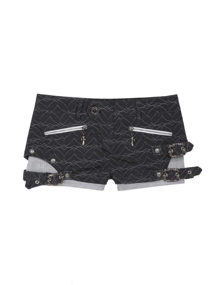 Faux Two-Piece Leggings Low-Rise Shorts【s0000014485】