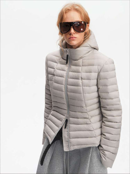 Pork Rib Hooded 90 Down Slim Jacket【s0000014879】