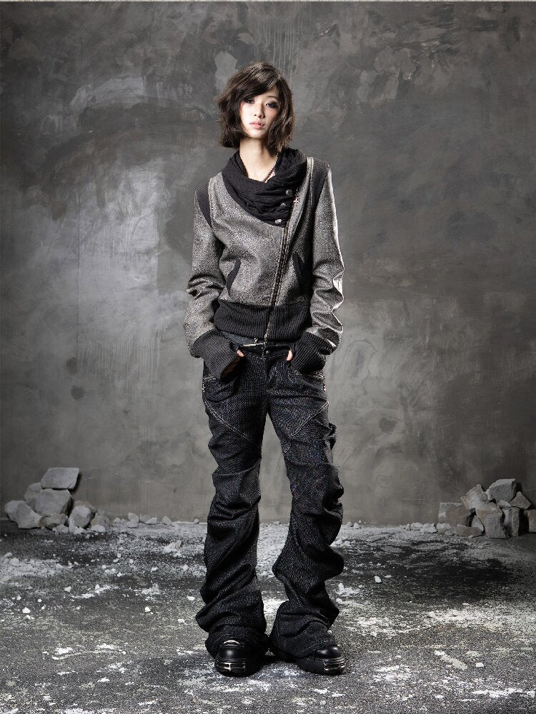 Double Waist Scimitar Denim Pants【s0000015945】