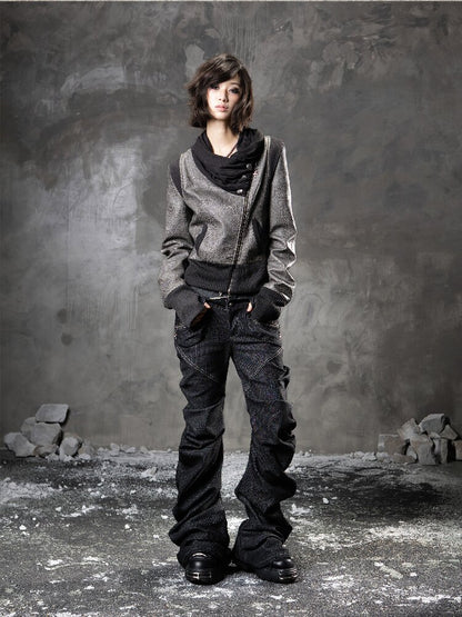 Double Waist Scimitar Denim Pants【s0000015945】