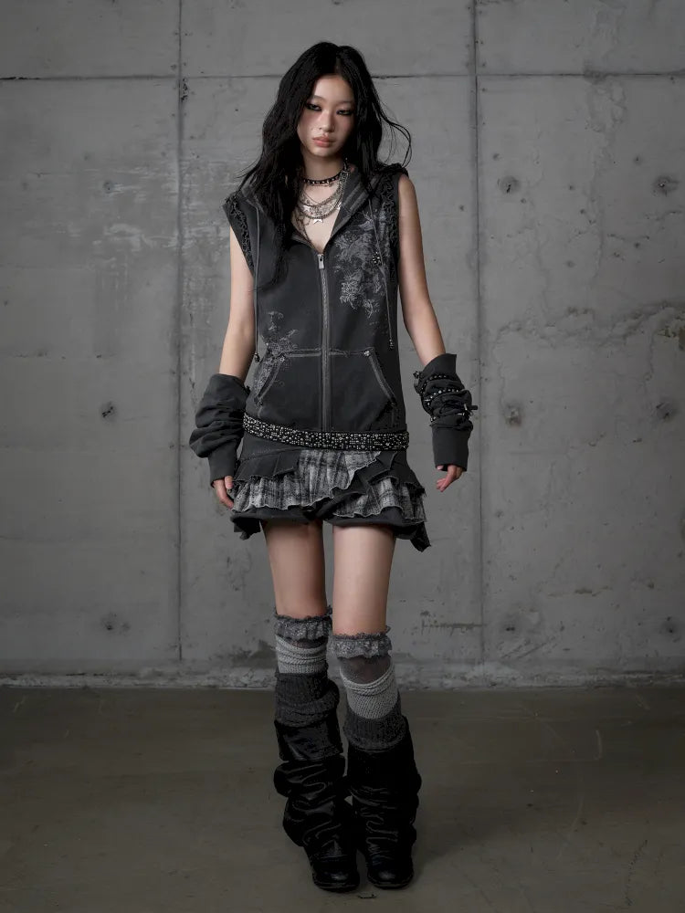 Detachable Hooded Sweatshirt Dress【s0000013943】