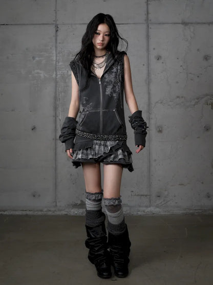 Detachable Hooded Sweatshirt Dress【s0000013943】