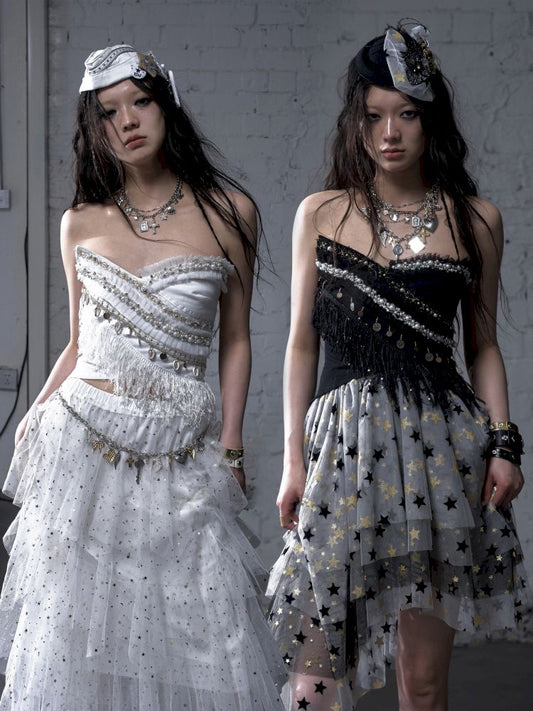 Irregular short strapless vest【s0000012783】