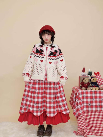 Bow Snowflake Island Wool Sweater【s0000015098】