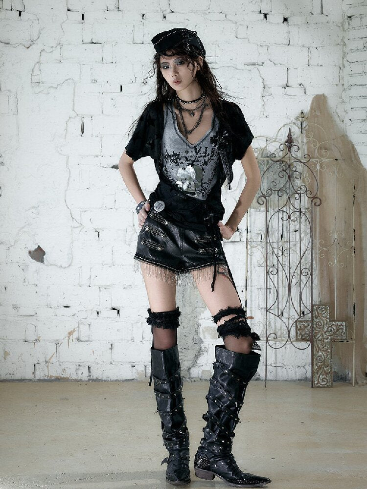 Vintage Punk Y2k Two-Piece T-Shirt【s0000017241】