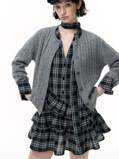 Plaid Ruffle Dress【s0000013739】