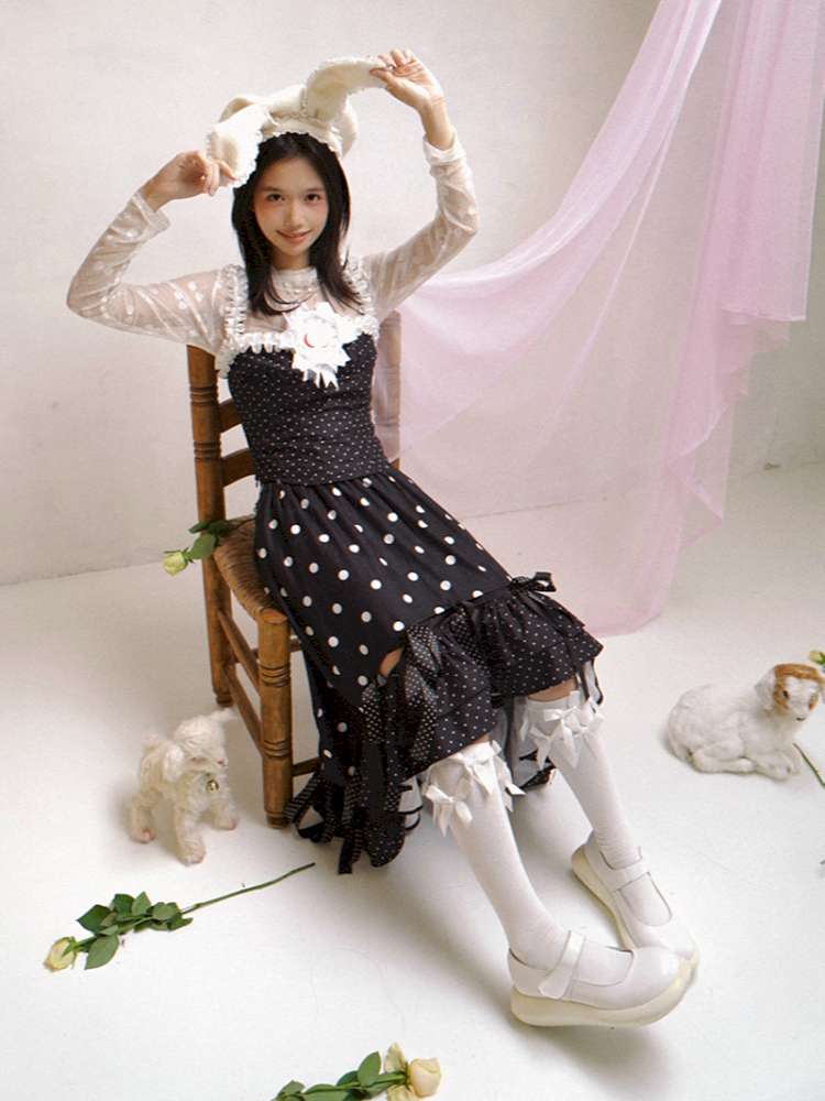 Rabbit-Eared Bendable Lace Beret【s0000014524】