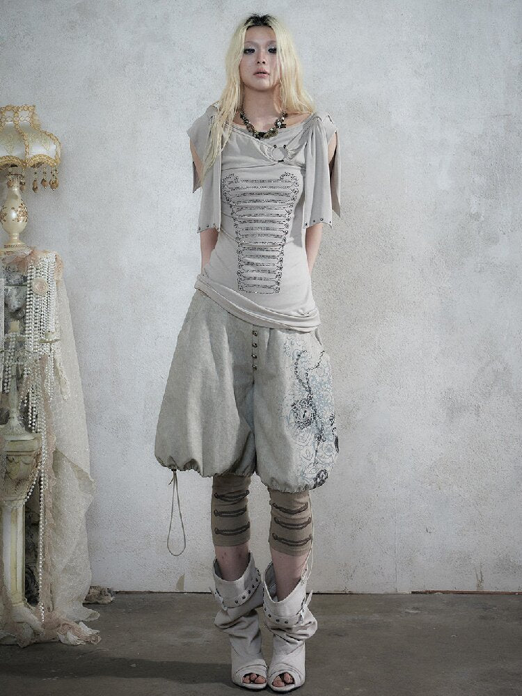Vintage Court Knightly T-Shirt Dress【s0000017863】