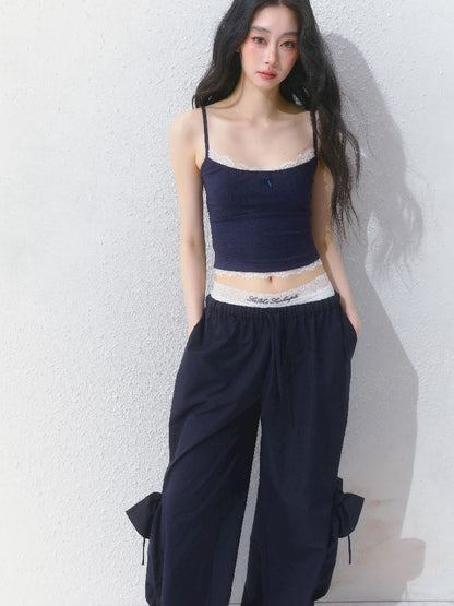 Slim inner suspenders two-piece suit【s0000012141】