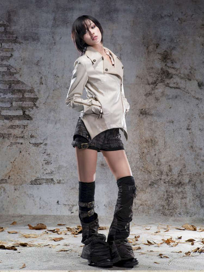 Fur Collar Stylish Slim-Fit Leather Jacket【s0000014481】