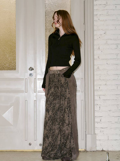 Zipper Stand Collar Base Layer Sweater【s0000014391】