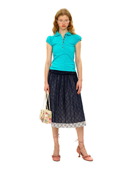 Thin Plaid Bow Spliced Skirt【s0000016087】