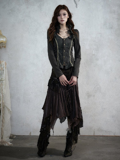 Medieval Heavy Work Lace Shirt【s0000017985】