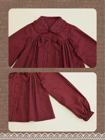 Bow-tie ruffled oversized shirt【s0000014172】