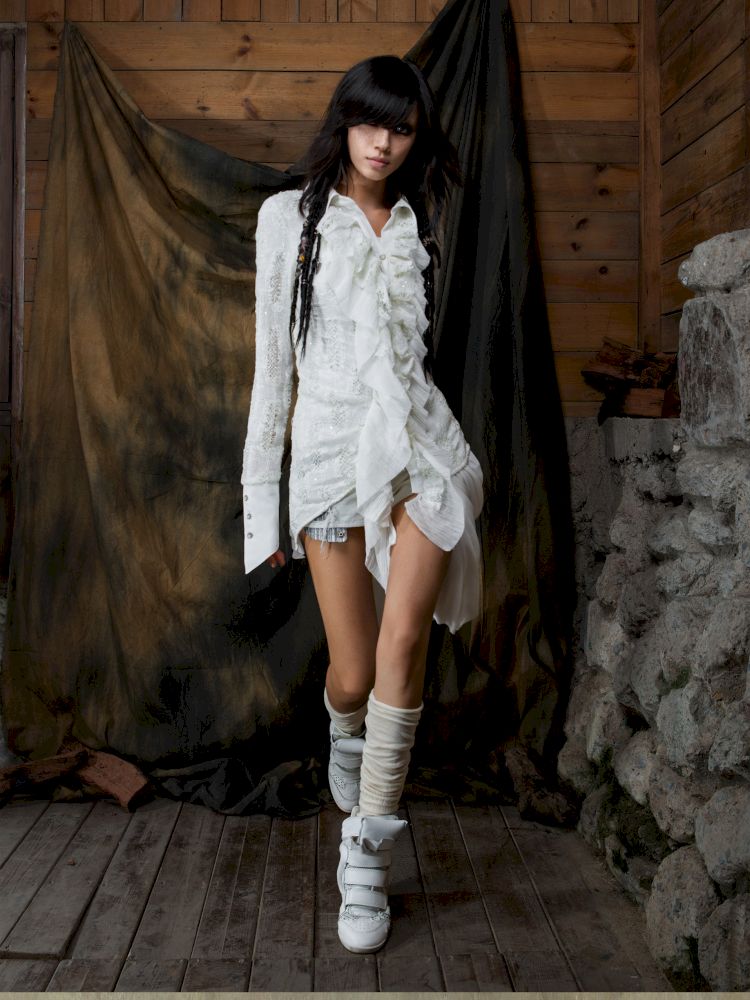 Ruffled Asymmetric Cardigan【s0000013897】