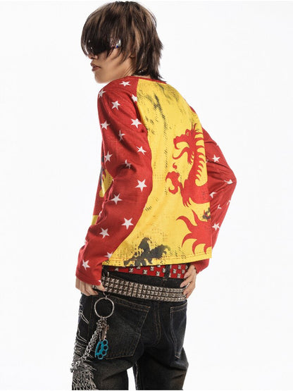 American Flag Skull Long Sleeve【s0000019127】