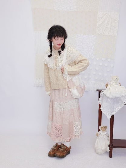Handmade Lace Twist Knit Sweater【s0000016502】