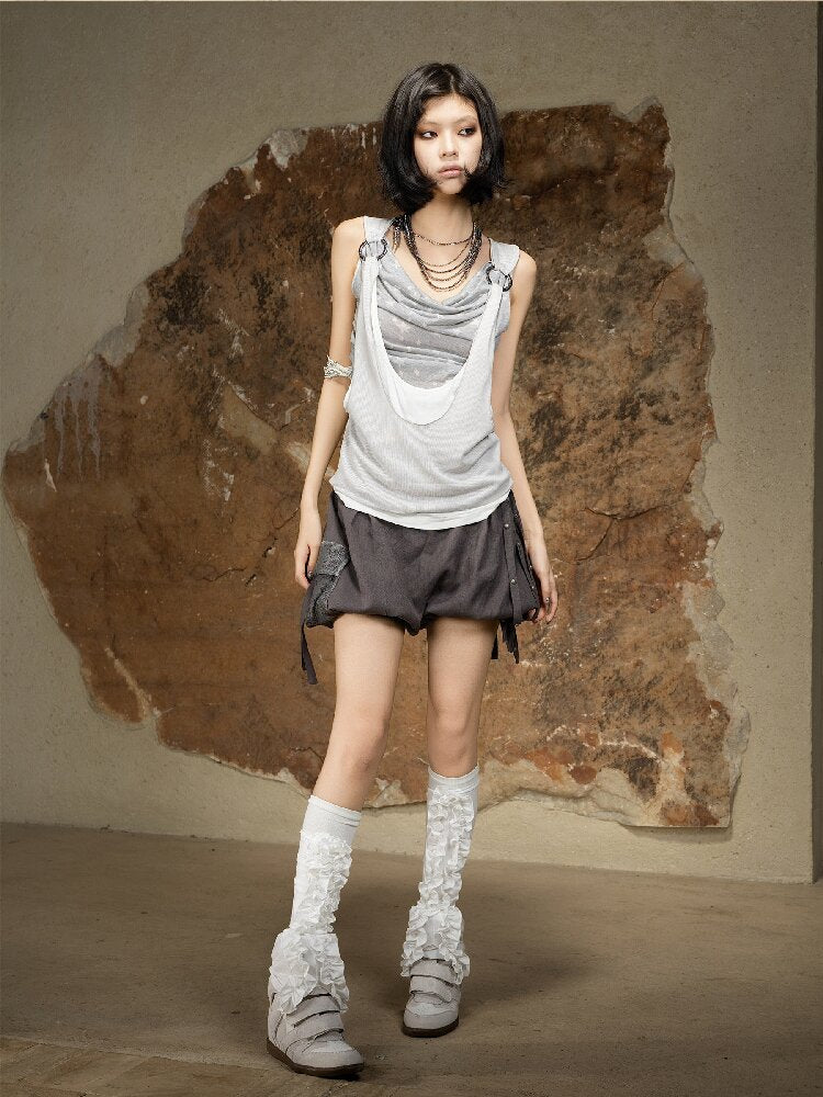 Original Irregular Sleeveless Vest Top【s0000016882】