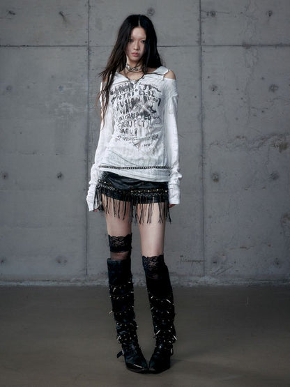 Backless Hooded Long Sleeve Bottom Top【s0000013469】