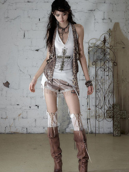 Vintage Punk Two-Piece Long Tank Top【s0000017243】