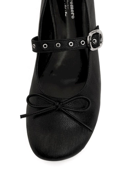 Carved Single Buckle Ballet Shoes【s0000013438】