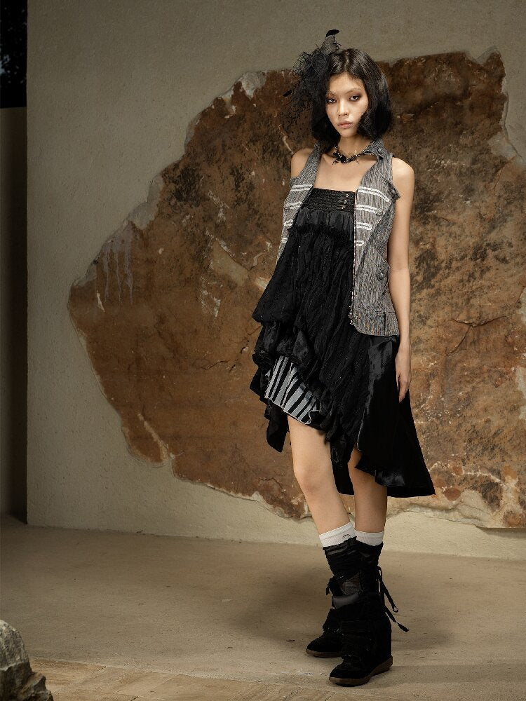 Sleeveless Halterneck Vest Shirt Top【s0000016885】