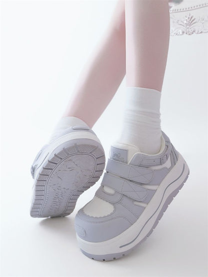 Lace-up thick-soled sneakers【s0000012963】