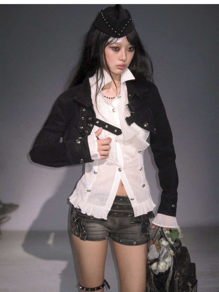 Washed Reconstructed Short Jacket【s0000015452】