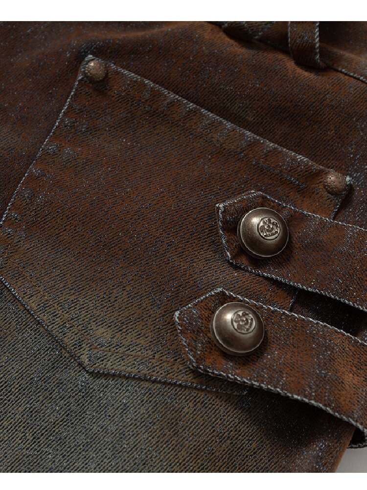 Distressed Pleated Low Rise Jeans【s0000019152】
