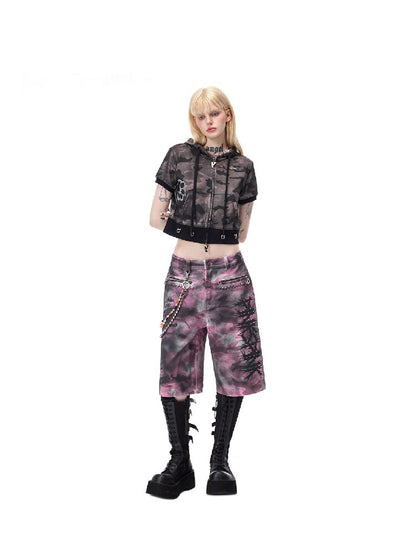 Cat Ear Rhinestone Camo Hoodie【s0000017721】