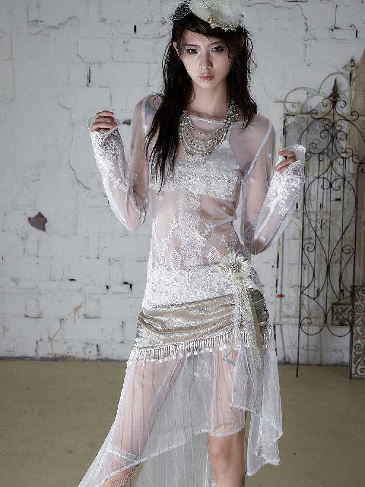 French Palace Satin Mermaid Skirt【s0000017238】