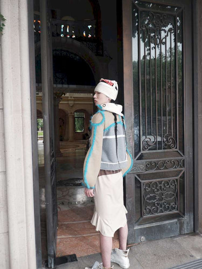 Fur Paneled Polar Fleece Coat【s0000015148】