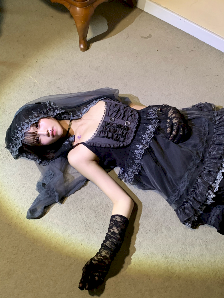 Dark Lolita Lace Mesh Sundress Dress【s0000014684】