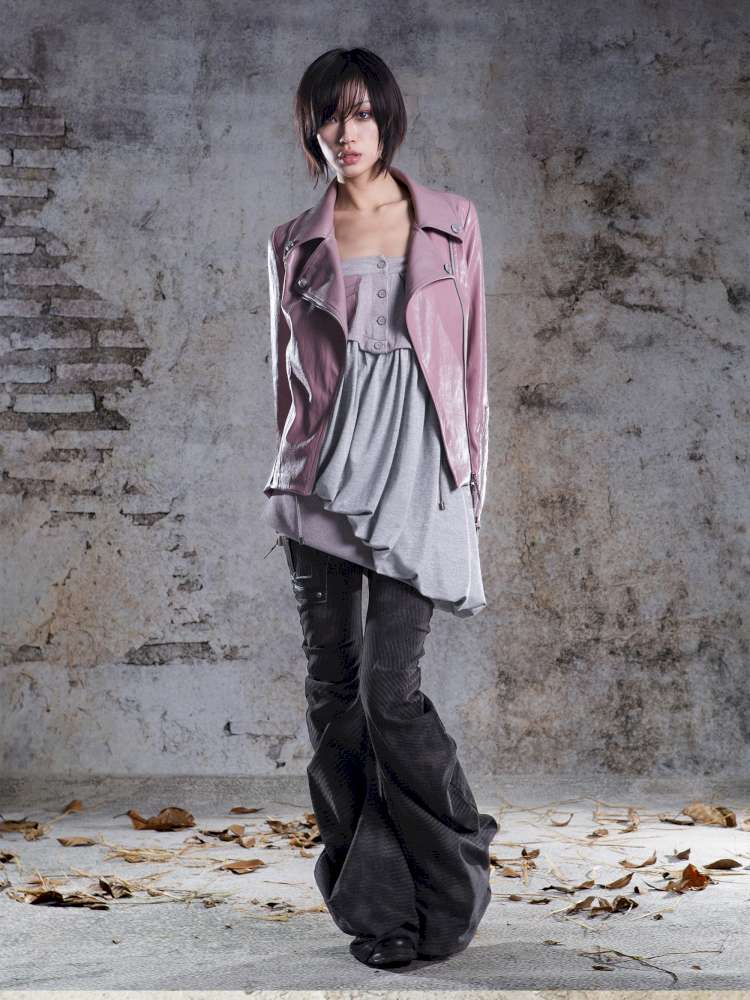 Fur Collar Stylish Slim-Fit Leather Jacket【s0000014481】