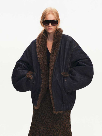 French Lamb Wool Cropped Jacket【s0000015056】