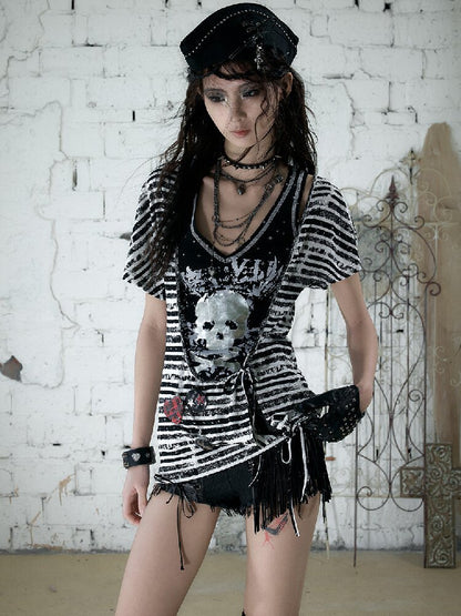 Vintage Punk Y2k Two-Piece T-Shirt【s0000017241】