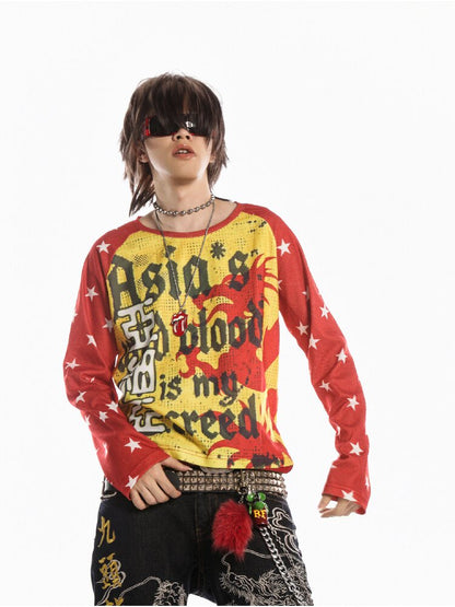 American Flag Skull Long Sleeve【s0000019127】