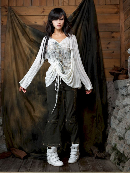 Slim-Fit Printed Long-Sleeve T-Shirt【s0000013899】