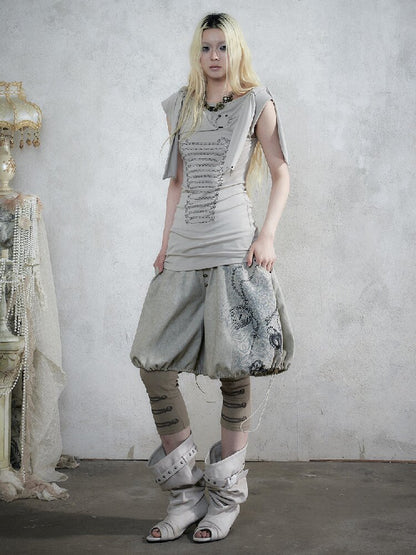 Vintage Court Knightly T-Shirt Dress【s0000017863】
