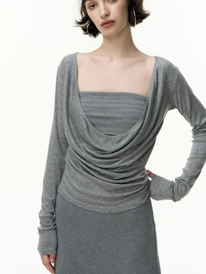 Tencel Lycra swing collar bottoming shirt【s0000013743】