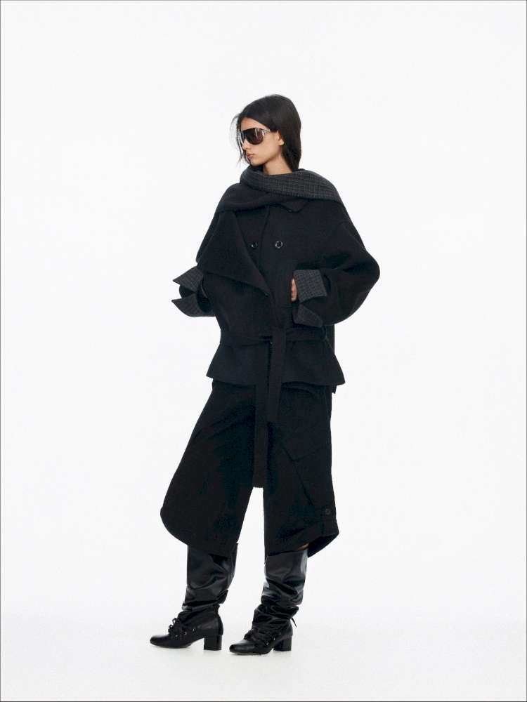 Wool Double Breasted Jacket Set【s0000015061】