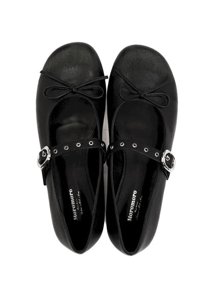 Carved Single Buckle Ballet Shoes【s0000013438】