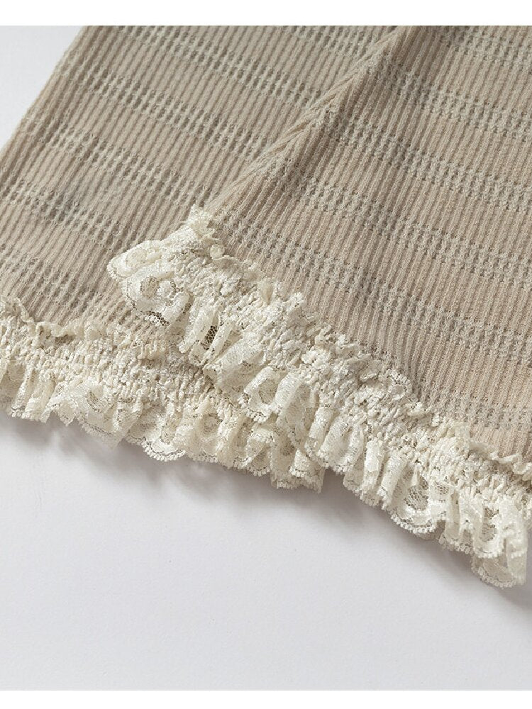 Lace Rhinestone Knit Leg Covers【s0000019164】
