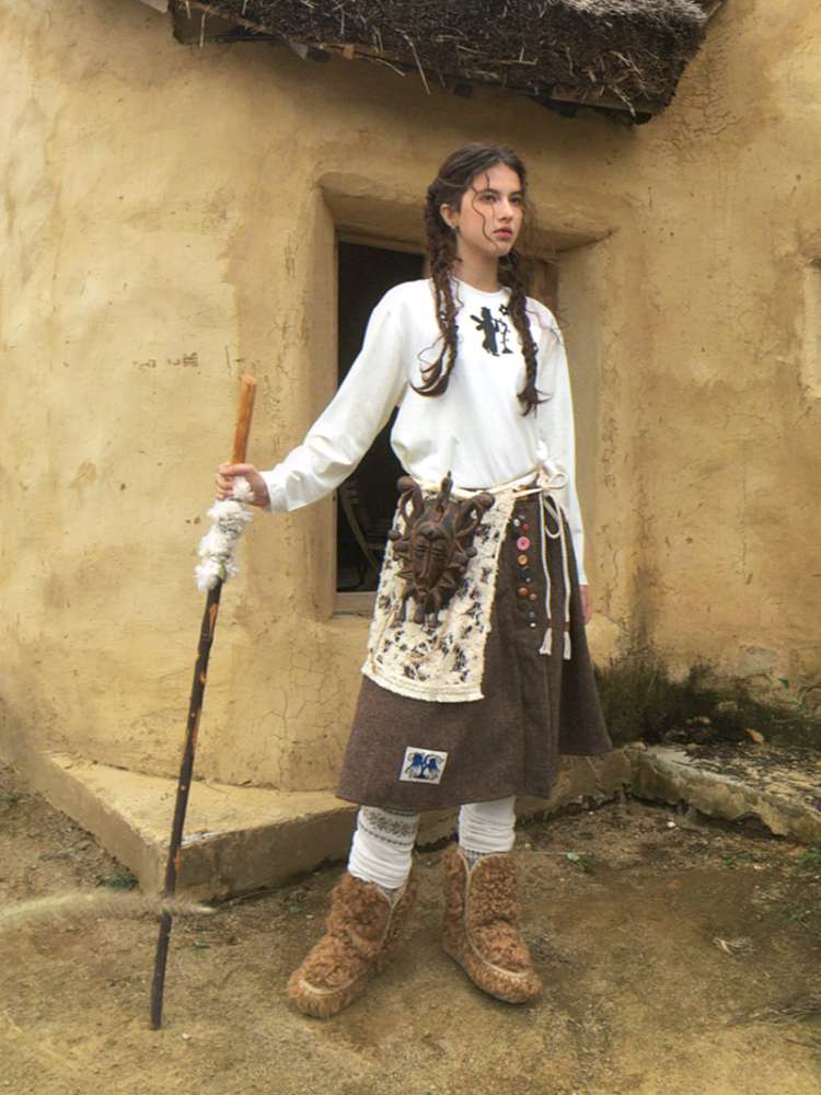 Forest Elf Print Long Sleeve T-Shirt【s0000014898】