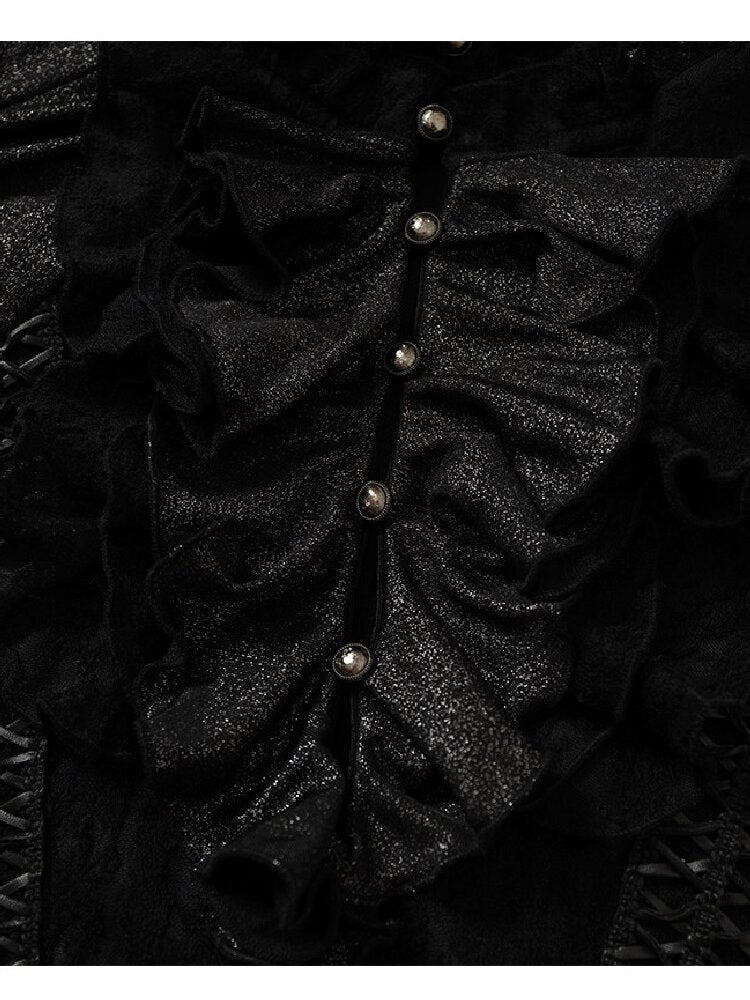 Ruffle Lace Long Sleeve Top【s0000019154】