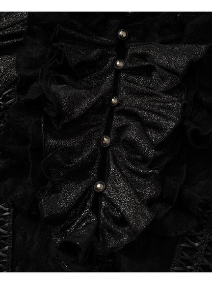 Ruffle Lace Long Sleeve Top【s0000019154】