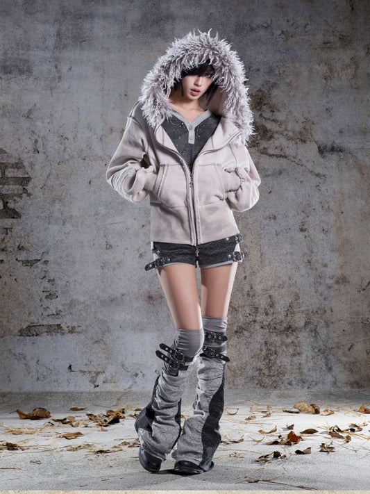 Lantern Sleeve Hooded Sweatshirt【s0000014482】