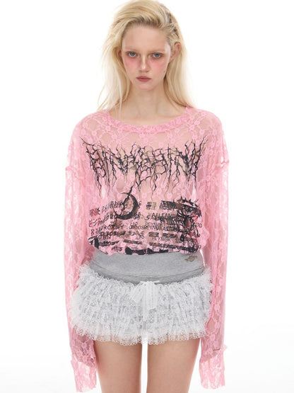 Oversized Gender-Neutral Layered T-Shirt【s0000012989】
