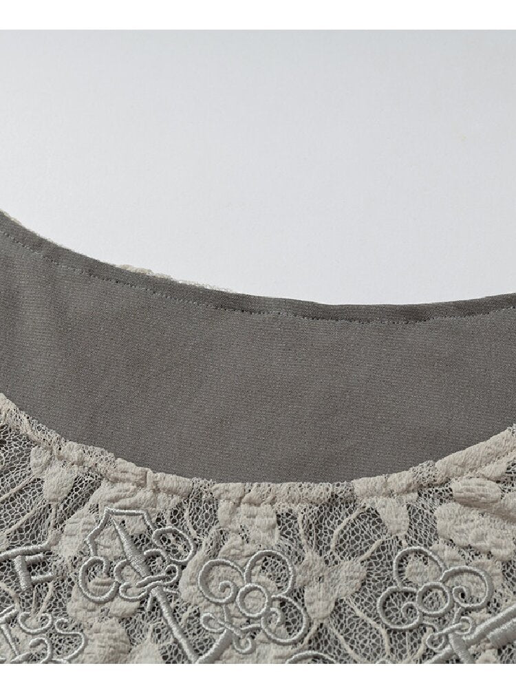 Lace Embroidered Knit Sweater【s0000019159】